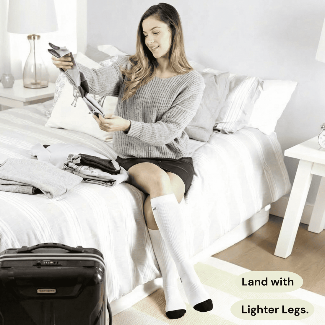 Grounded Support Socks - White