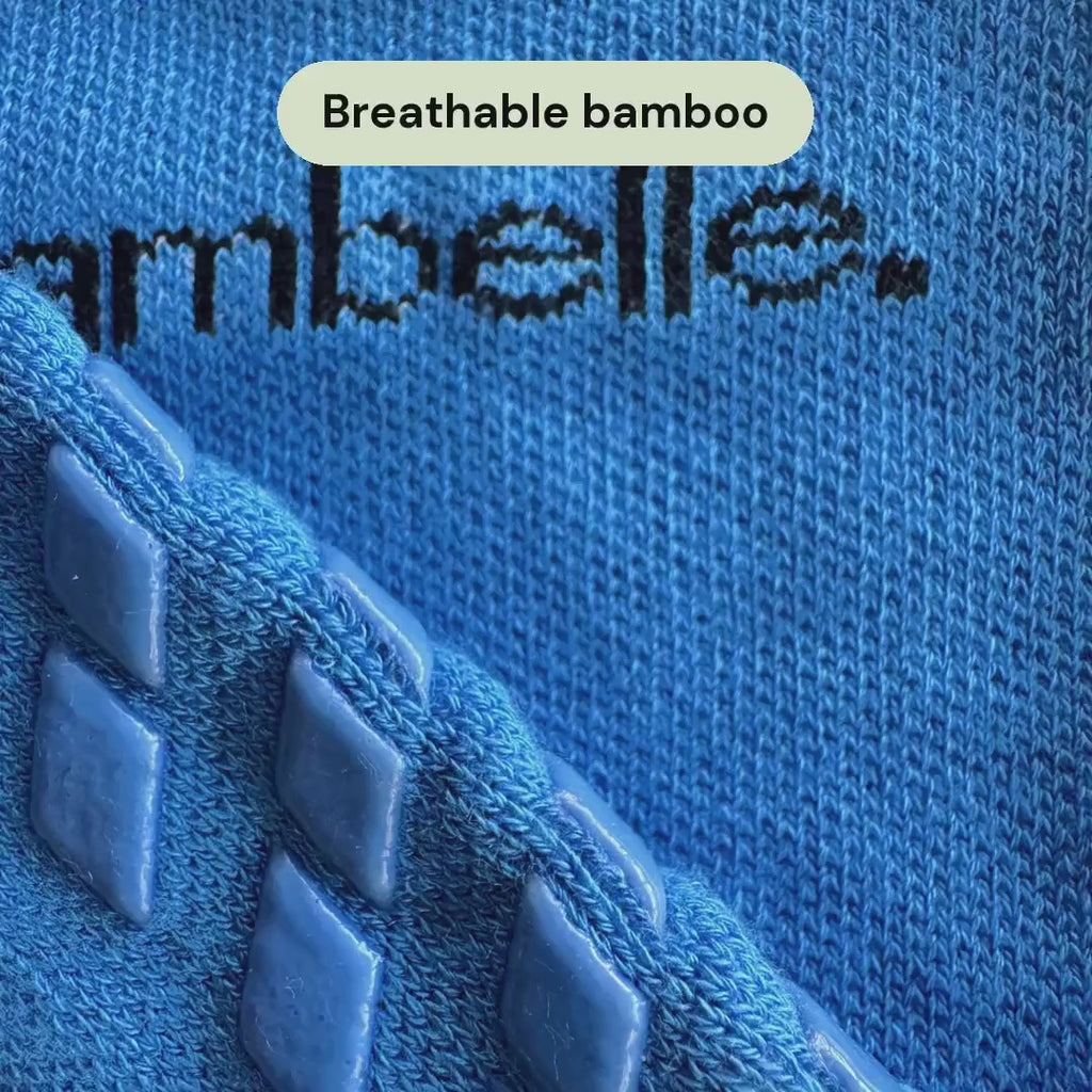 Bambelle StepMassage Arch Socks: bamboo texture, StepGrip Sole, on in under 5 seconds, arch massage, light compression