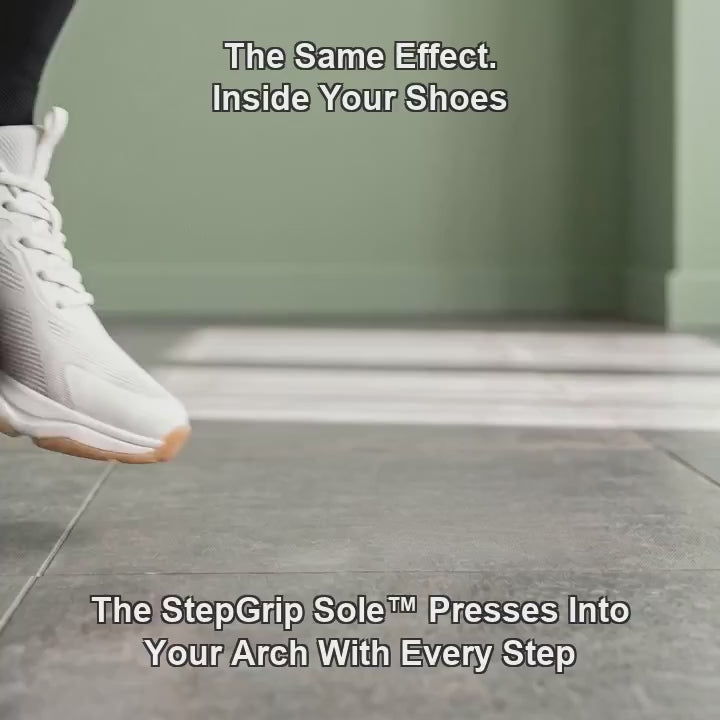 The StepGrip Sole works inside your shoes